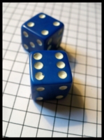 Dice : Dice - 6D - Medium Blue With White Pips 2
